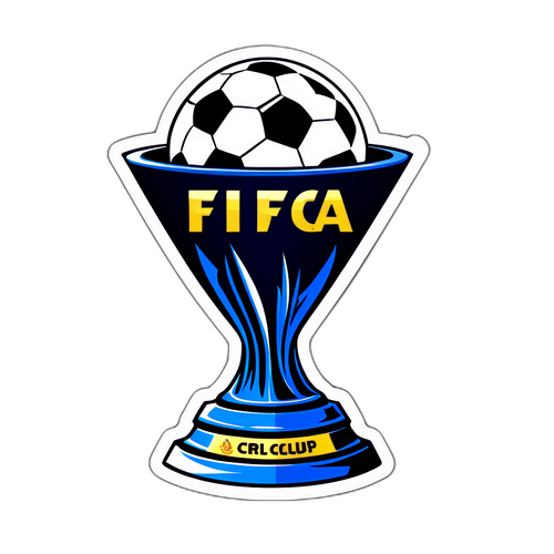 FIFA 클럽 월드컵 트로피와 축구공 스티커