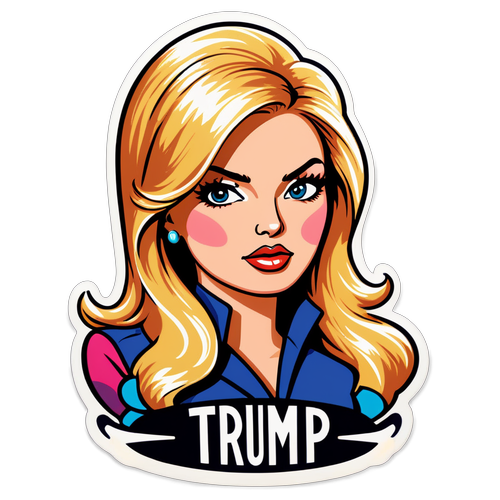 Glamorous Melania: A Chic Tribute Sticker