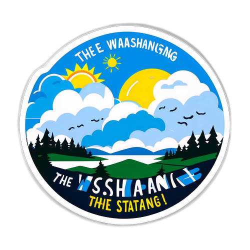 Стикер, посвященный предстоящей погоде в Вашингтоне и Оттаве