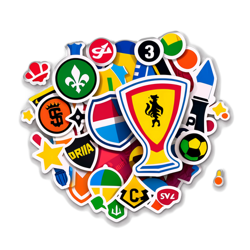 Crea una sticker che enfatizzi le formazioni tattiche della Serie A
