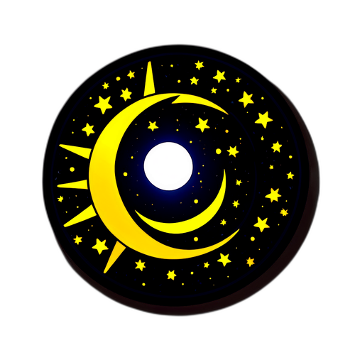 Diseño de un sticker de eclipse solar