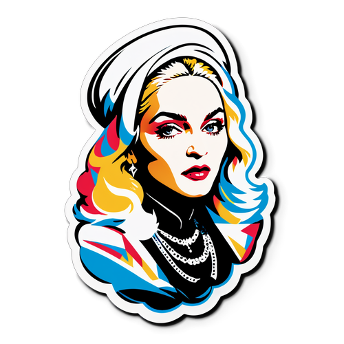 Madonna: Musikkens Dronning Genskabt - En Sticker, Der Udstiller Styrke og Stil!