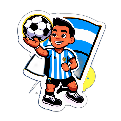 Sticker de Tomás Rincón en estilo cómic