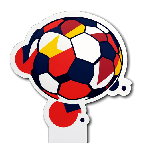 볼로냐 색상을 담은 제노바 축구공 스티커