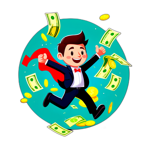 आयकर रिफंड के लिए खुश Sticker