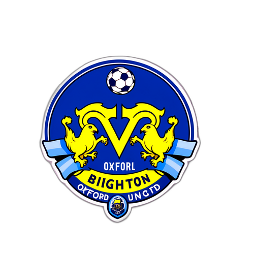 Oxford United és Brighton meccs illusztráló matricája