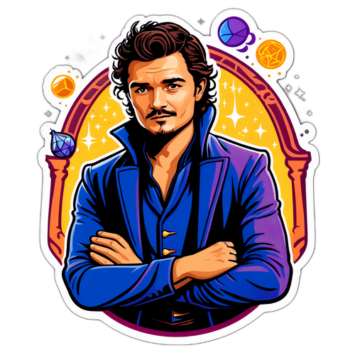 Autocollant représentant un personnage de fantasy