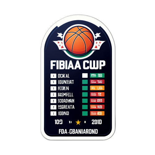 FIBA Asia Cup Standings Sticker