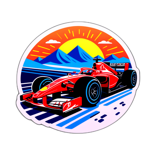 Aderesă inspirată de filmul F1 cu o mașină de curse rapidă