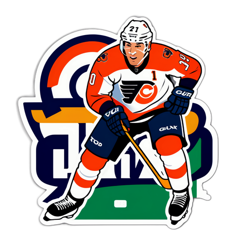 Autocolant cu Todd Giroux în acțiune