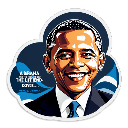 Inspirierende Führung: Barack Obama Sticker-Kunst