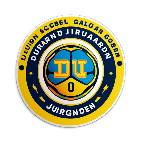 Djurgården Logo med Fotboll och Glada Supportrar