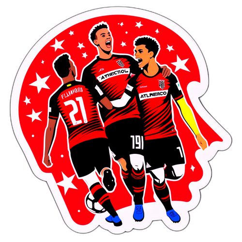 Sticker Goal Merah Meriah Atlético Mineiro vs Flamengo
