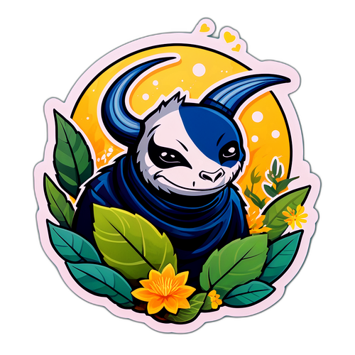 Sticker cu Sting și Elemente Naturale