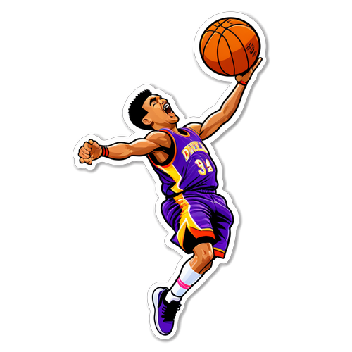 Sticker ni Dwight Ramos na Nagtatampok ng Dunk sa Basketball