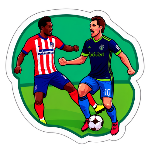 Návrh na nálepku - Fotbaloví ikony Seattle Sounders a Atlético Madrid