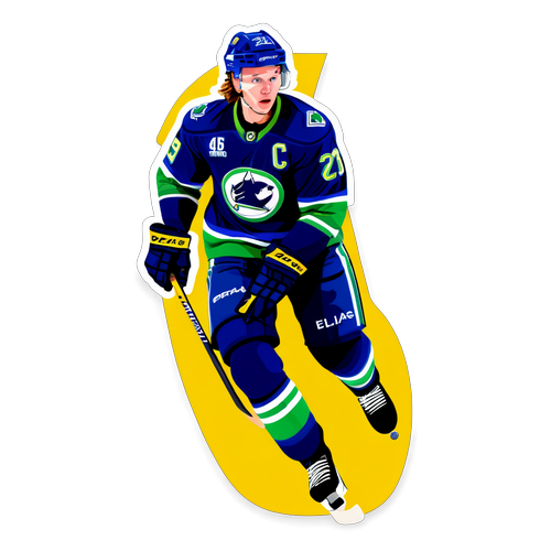 Sticker av Elias Pettersson i spelposition