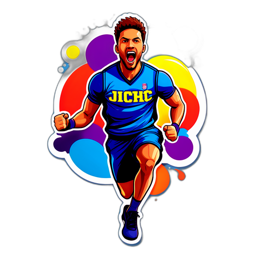 Actionfylt klistremerke av Jeremy Jacquet