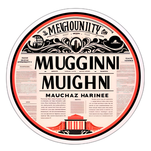 Testata di giornale vintage 'Mughini'
