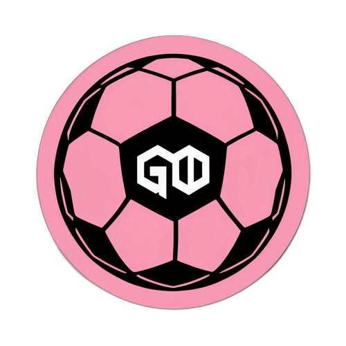Design af sticker med fodbold og Inter Miami-logo