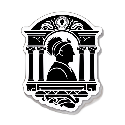 Силует Коростеня на фоні архітектурних елементів