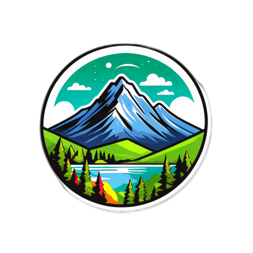 Umělecká nálepka hory Kleť