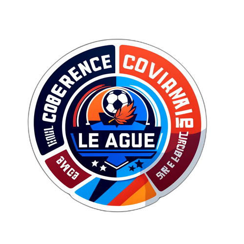 Наклейка з елементами Конференції Ліги, яка відображає дух командного суперництва