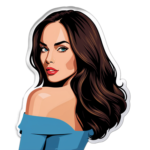 Elegant klistermärke av Megan Fox