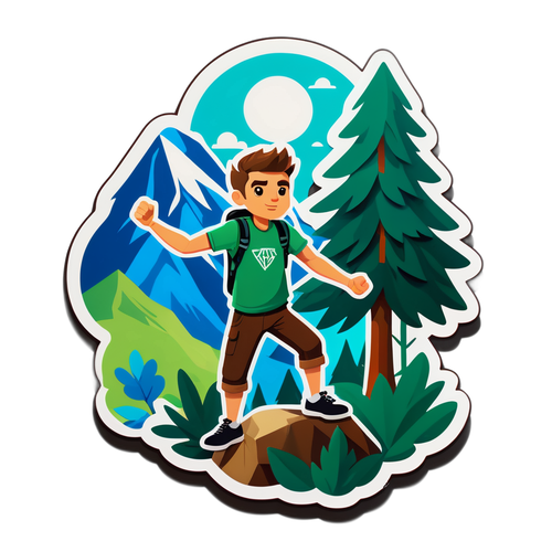 Liikunallinen tarrakuva Liam Greentree seikkailuhenkisenä