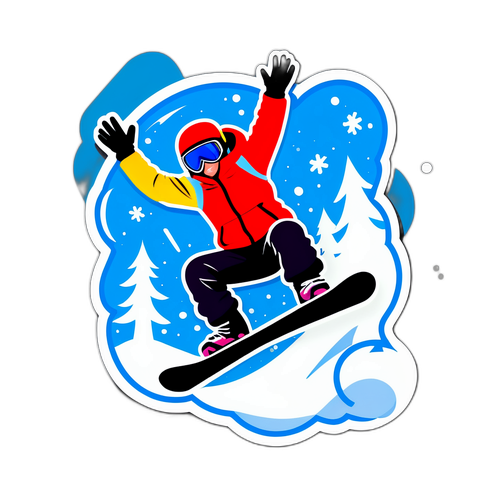 Αθλητές σνόουμπορντ που επιδεικνύουν τρελές φιγούρες