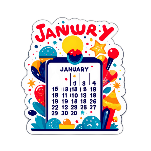 Bir fantezi takvim sayfası illüstrasyonu: '3 Ocak Umut Günü'