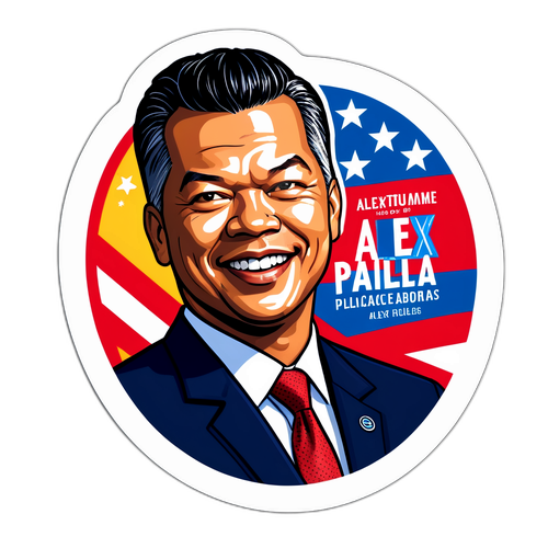 Politisk klistermærke med Alex Padilla
