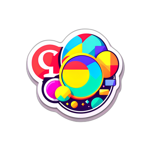 Ретро стікер з логотипом Google