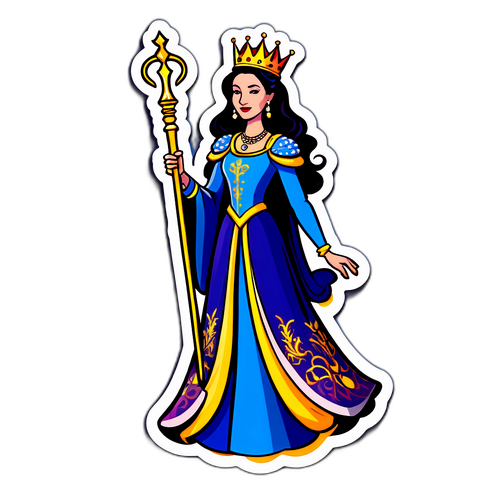 Adesivo Regale: Regina con Scettro