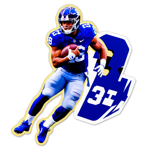 Vibrant Saquon Barkley Motion Sticker