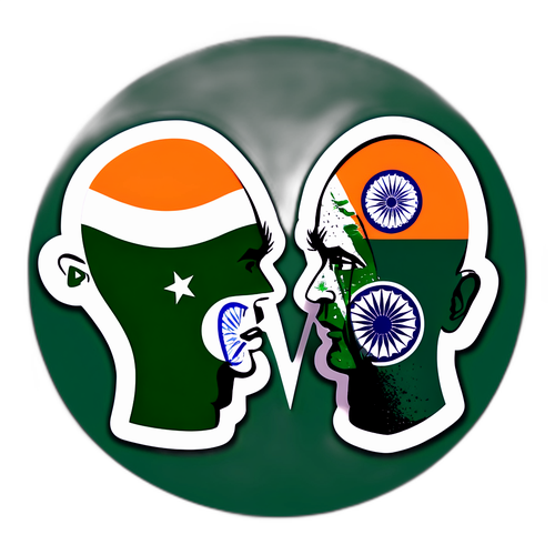 인도 대 파키스탄 경기의 영광스러운 순간을 담은 스티커