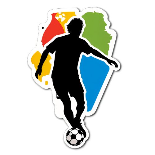 Voetbalpassie in Silhouet