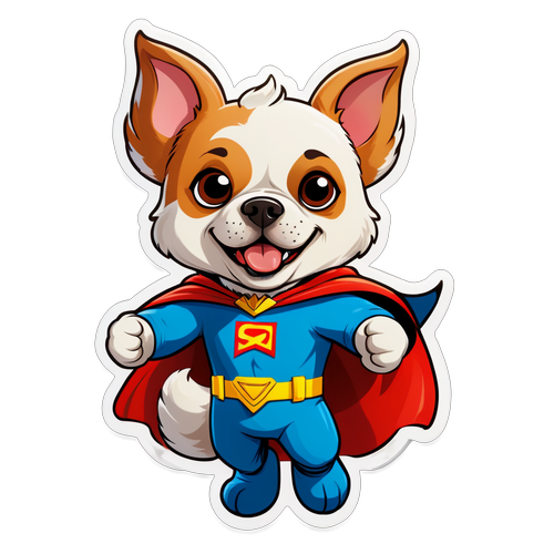 超级英雄狗狗贴纸