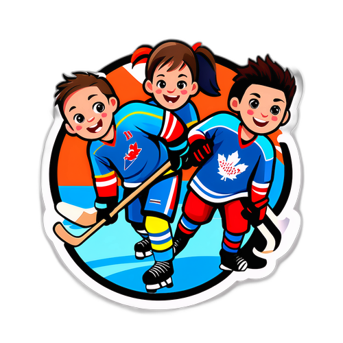 Nuoret pelaajat jääkiekkoa