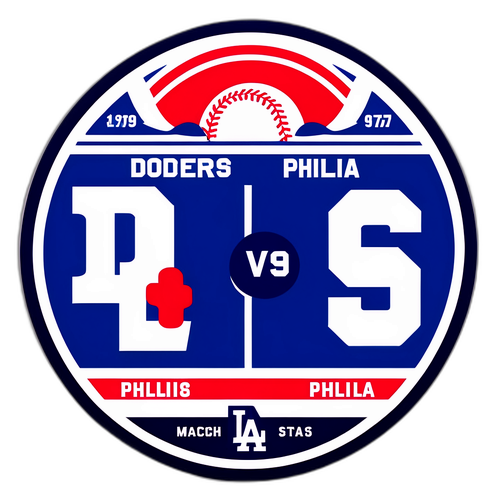Dodgers vs Phillies Infographic Sticker