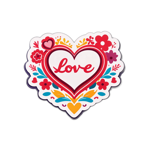 Romântico Adesivo do Amor