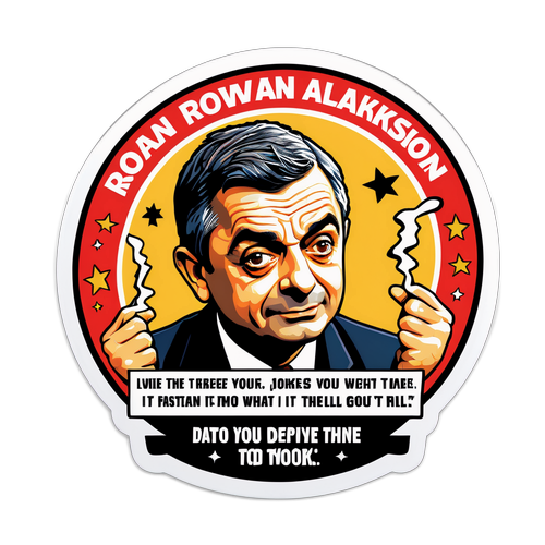 สติกเกอร์โรวาน แอทคินสัน พร้อมคำพูดเด็ดและมุกที่น่าจดจำ