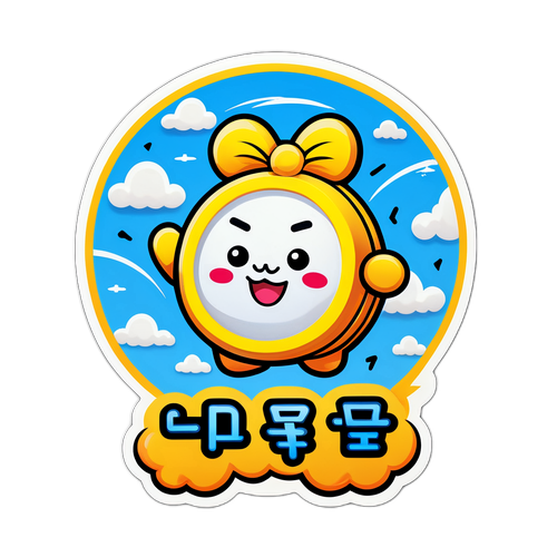 귀여운 전선 캐릭터 스티커 디자인