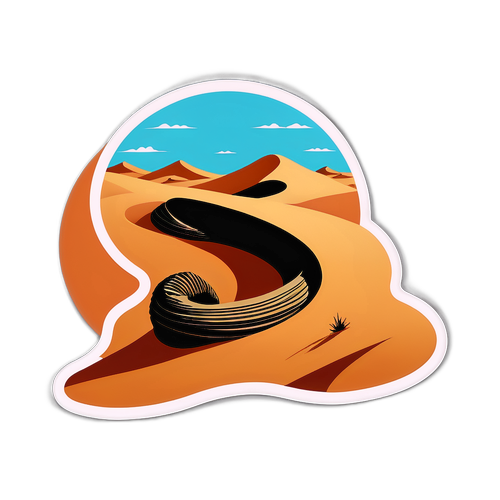 Dune Woestijn met Zandduinen en Zandworm