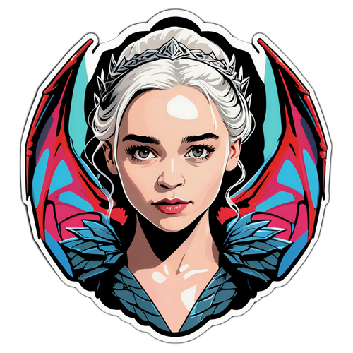 Elegant portræt af Emilia Clarke med dragevinger