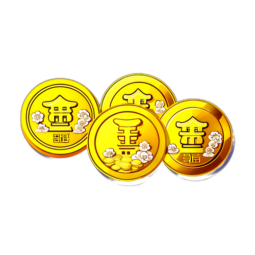 전통 한국 금화 스티커