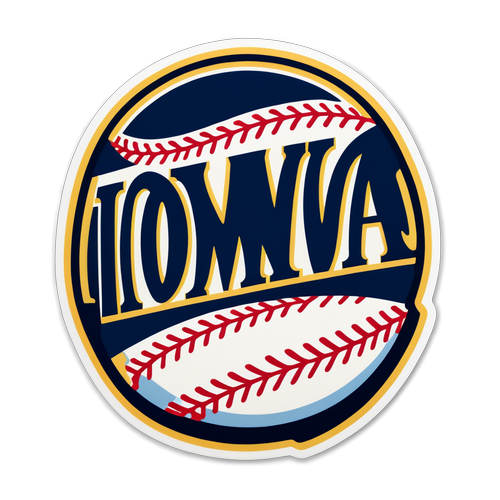 Vintage Iowa Baseball Sticker