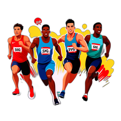 运动员奋力拼搏的瞬间