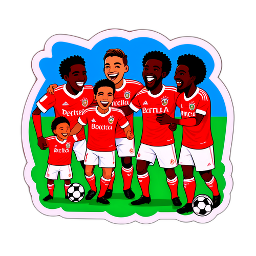 Stiker Perayaan Suasana Persahabatan dalam Bola Sepak