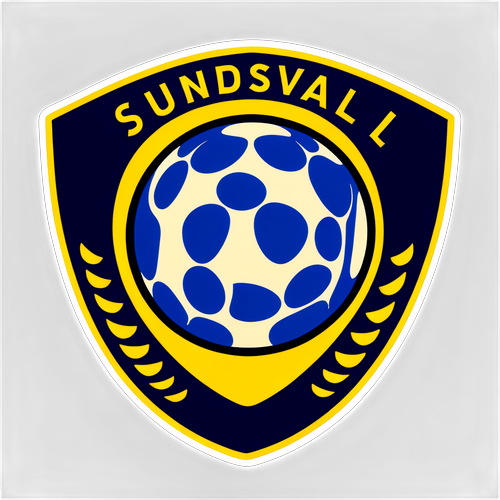 Minimalistisk GIF Sundsvall Logodesign: Fotboll och Sportig Atmosfär!